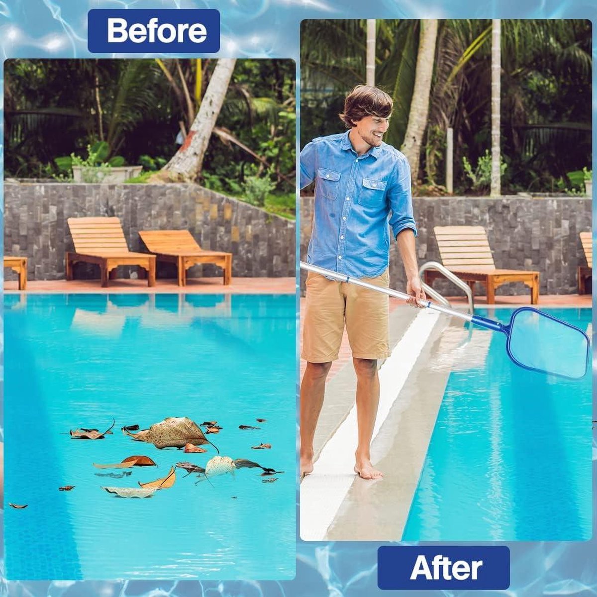 Écumoire De Piscine Outils De Nettoyage Et D'entretien De La Piscine Photo D'une écumoire De