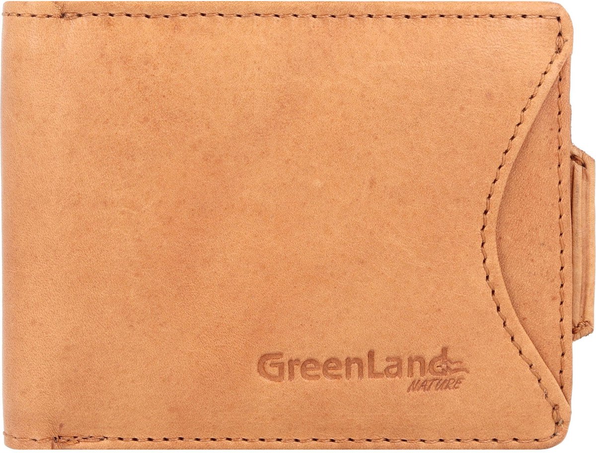 Greenland Nature Natuur Portemonnee RFID Leer 10 cm - Jongens - Horizontaal - braun