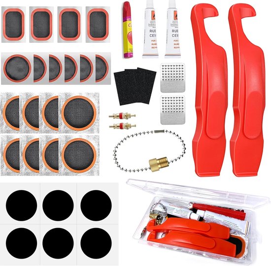 Solong Bandenreparatieset, 37 stuks, met kunststof koffer