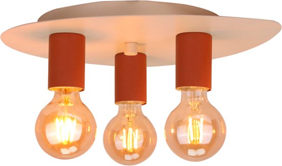 Chericoni Colorato Plafondlamp - 3 Lichts - Rood - Ijzer & Metaal - Italiaans Design - Nederlandse Fabrikant.