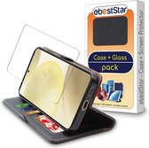 ebestStar - Hoes voor Samsung Galaxy S24, Wallet Etui, Book case hoesje, Zwart + Gehard Glas