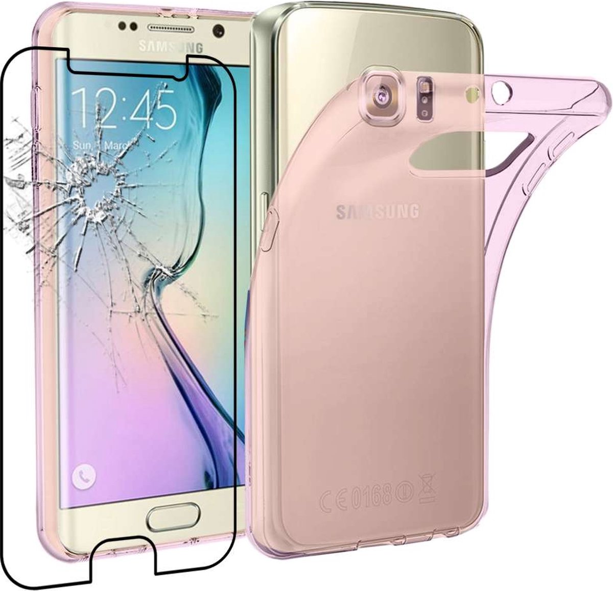 ebestStar - Hoes geschikt voor Samsung S6 Galaxy SM-G920F, G920, Back Cover, Beschermhoes anti-luchtbellen hoesje, Roze + Gehard Glas