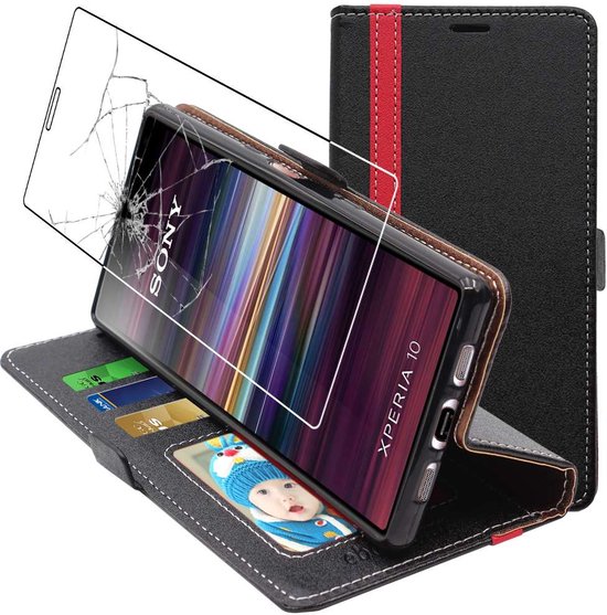 Housse Portefeuille En Simili Cuir Pour Sony Xperia 10 III, 10 II, 1 III - Anti-choc Et Anti-rayures