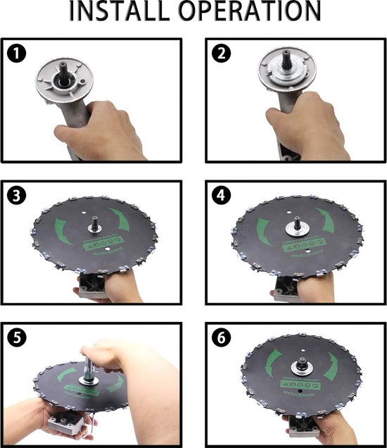 2 Soort grasmaaierblad Adapterkit - bevestigingsset voor opzetstukken - adapterset - bosmaaier opzetstuk bevestigen - onkruidverwijderaar - tuingereedschap - universele onkruidborstel bevestigingsset - Bevestiging Onderhoudskit - Adapter van Merkloos	 — afbeelding 4