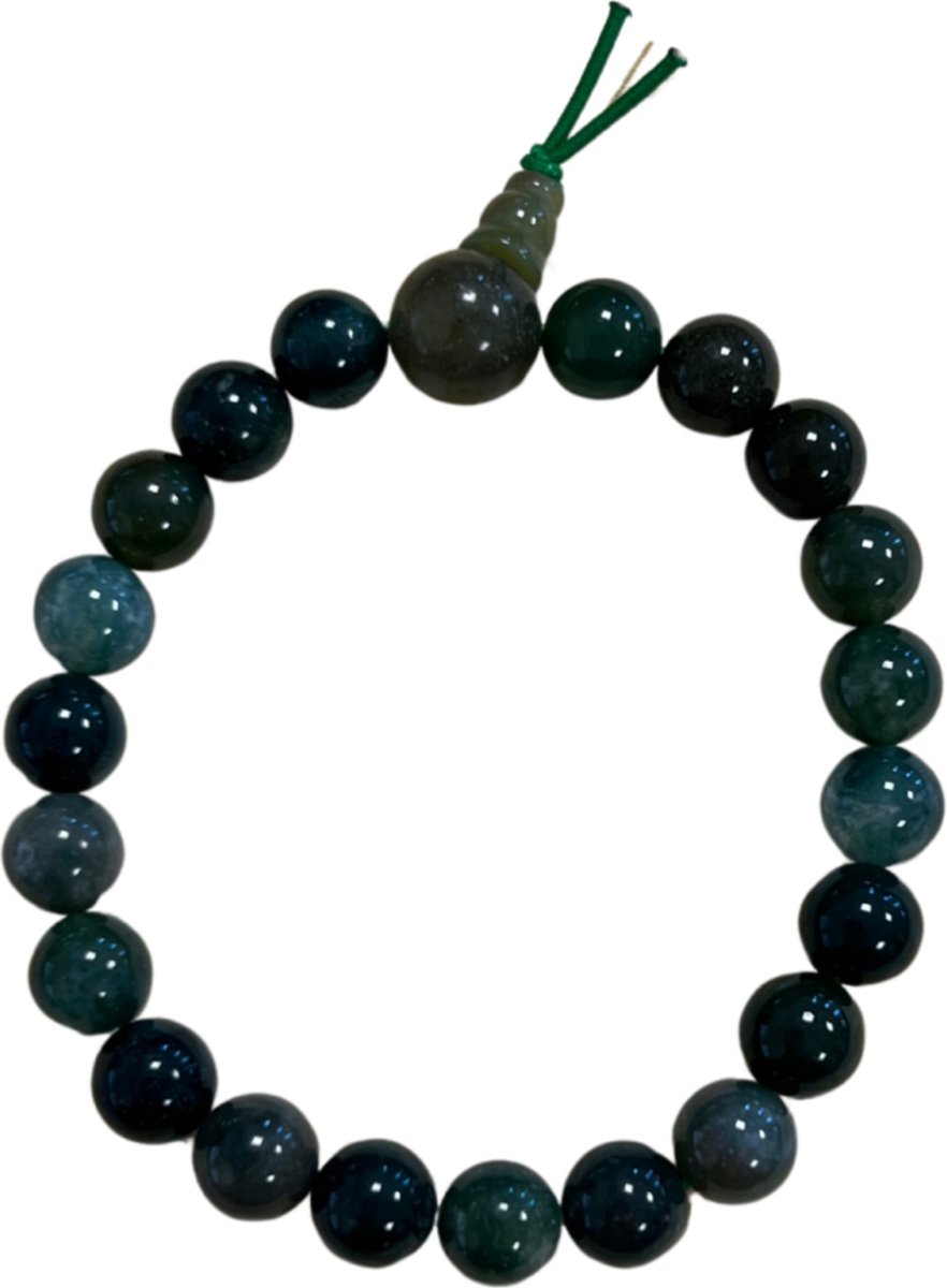Agaat mos powerbead armband