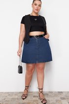 Trendyol Femmes Mini Taille Haute A-ligne Rok Taille Plus