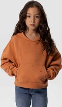 Sissy-Boy - Oranje cropped hoodie met hartjes embroidery