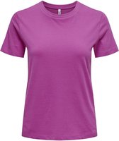 Only T-shirt Onltruly Reg S/s Print Top Box Jrs 15324394 Purple Orchid/maour Dames Maat - S