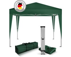 Kronenburg Vouwtent Partytent 2 x 2m, Kleur Groen - Zonder Zijelement - Waterdicht Pavillon - UV-bescherming 50