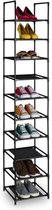 Dutchers® Schoenenrek - 10 Niveaus - Open Schoenenkast - Smal 33x33x173 cm - Metalen Frame - Voor Perfect Schoenen Opbergen