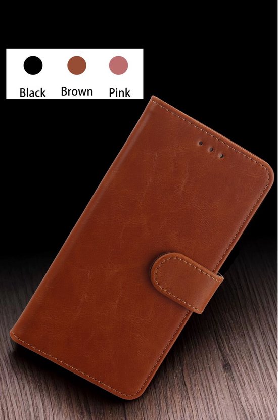 Elite Bookcase Adapté pour : Coque iPhone 15 - Porte-cartes - Portefeuille - Simili cuir - Rose