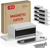 Sterke magneetvanger - Set van 8 - Wit - Deurmagneet - Kastdeur magneet