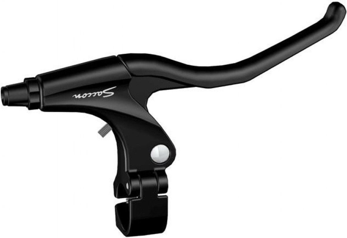 Saccon Aluminium remhendel set - rollerbrake compatibel - drie-vinger grip - zwart - geschikt voor ATB/MTB