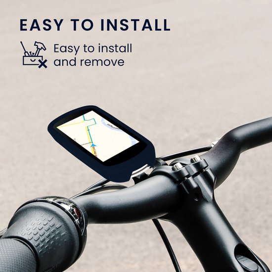 kwmobile hoes geschikt voor Garmin Edge Explore 2 - Siliconen beschermhoes voor fietsnavigatie - donkerblauw van kwmobile — afbeelding 4
