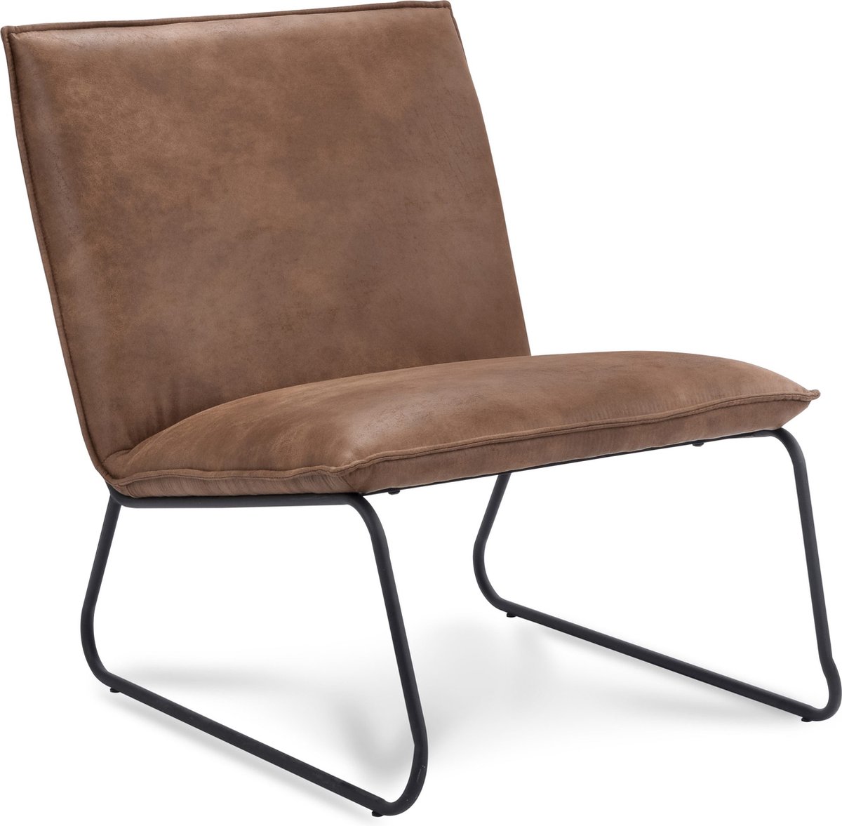 Icon Living - Fauteuil Coco - 1 zits - Stof Rawhide Cognac - Gun Color Frame