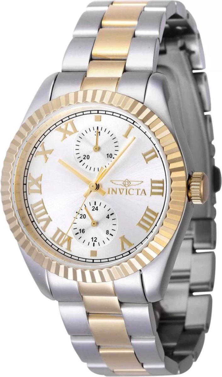 Invicta Specialty 47440 Dames Horloge - Waterdicht - Analoog - Quartz Uurwerk - Roestvrij Staal met zilveren Wijzerplaat - 36mm