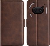 Nothing Phone (2a) Hoesje - MobyDefend Luxe Wallet Book Case (Sluiting Zijkant) - Bruin - GSM Hoesje - Telefoonhoesje Geschikt Voor Nothing Phone (2a)