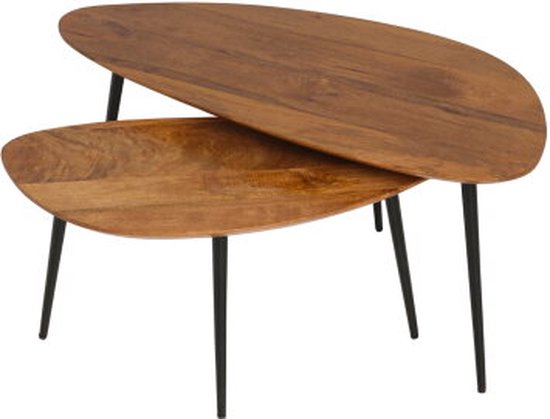 Set de table basse Flare - Natural | Bois de manguier