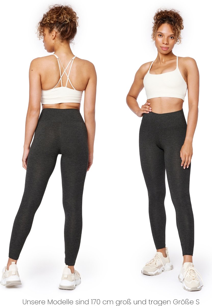 Bellivalini BLV-BLV50-289-LE Dames Leggings - Sport - Vrijetijdsbroek - Lang - Viscose - Sporbroek - Yogabroek - Donker Gemêleerd - XXL