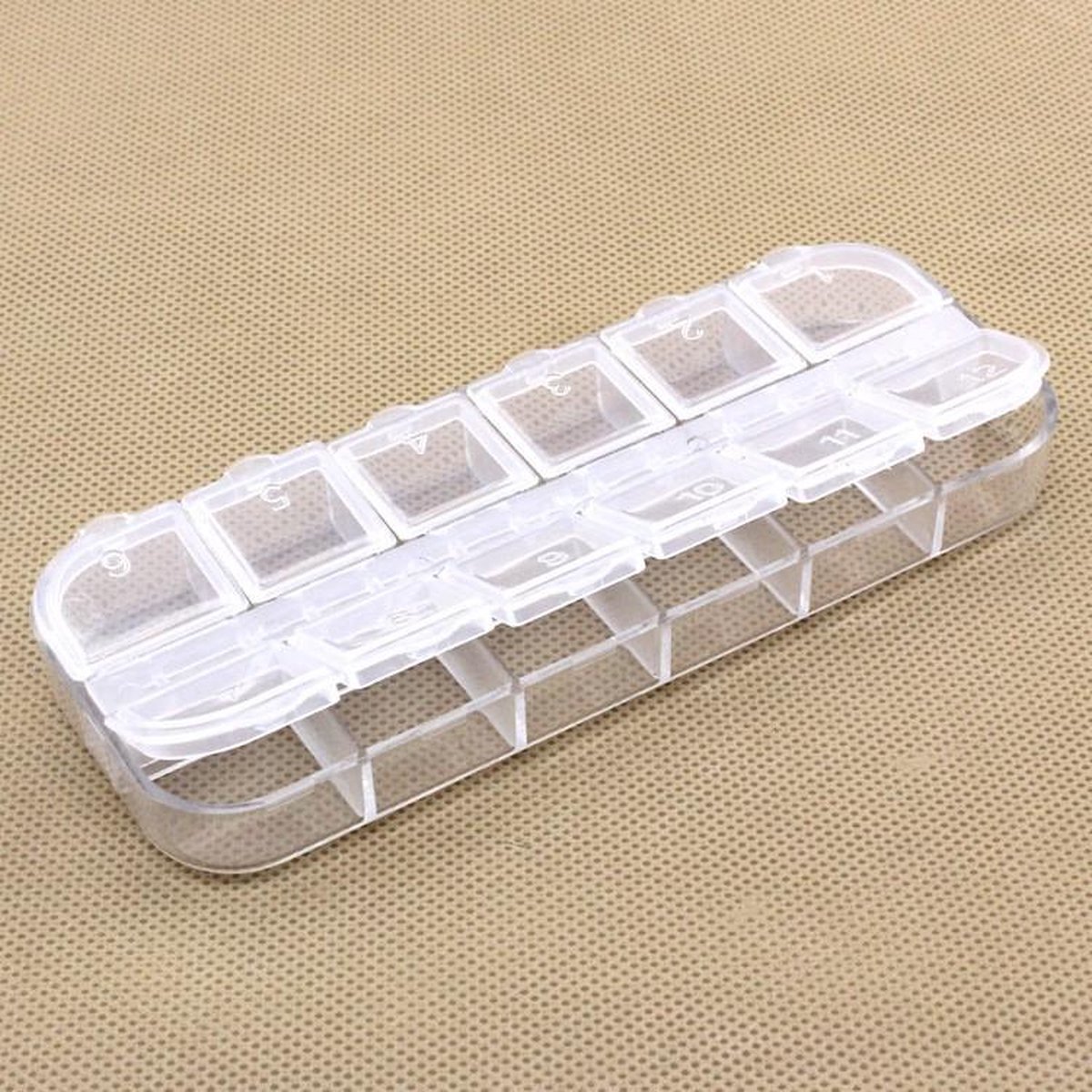 Goedkoopste Mini Sorteerdoosje // Pillendoos // 12 vakjes - van Heble®