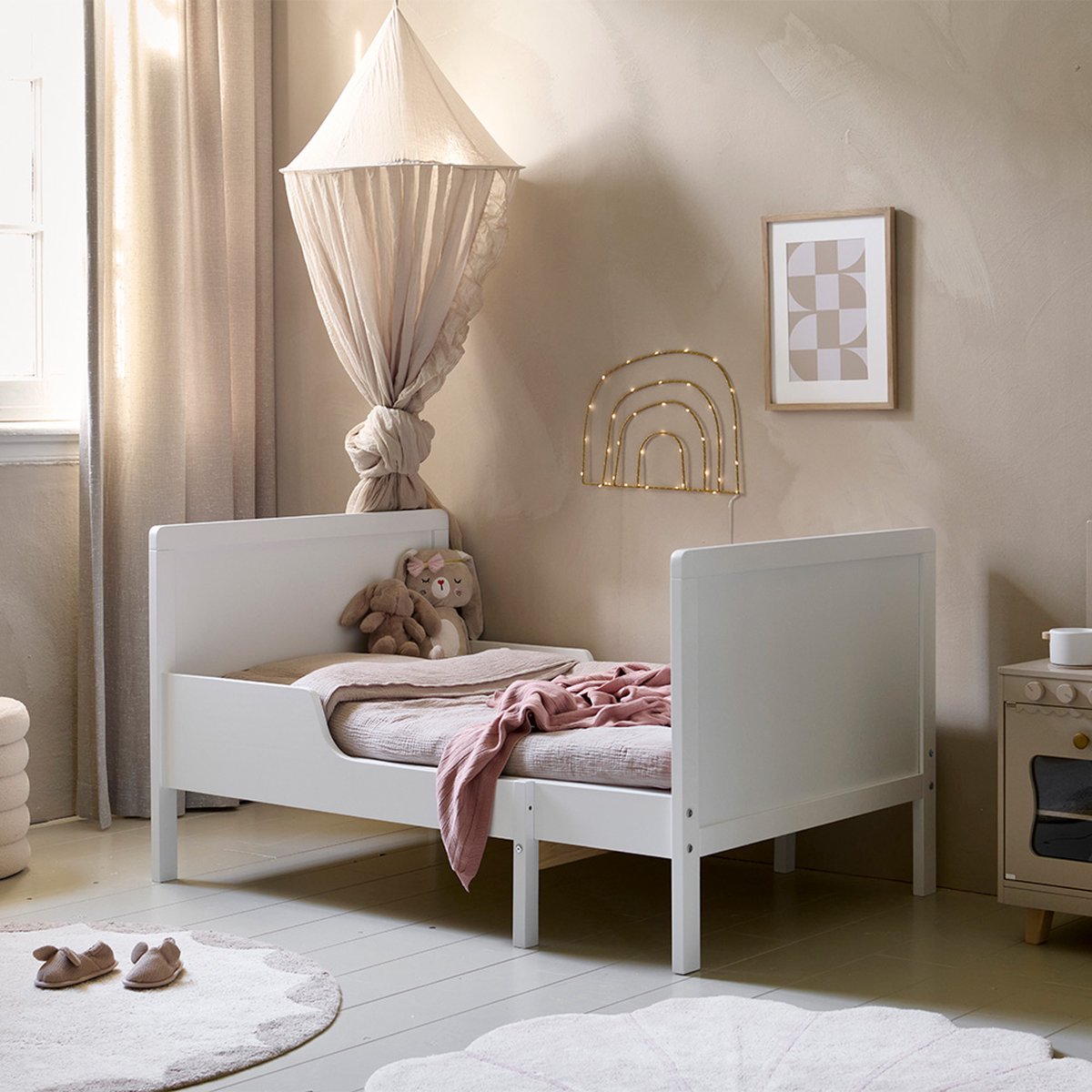 Petite Amélie MEEGROEIBED / PEUTERBED «BRUME» | 80 X 140-200 CM | WIT