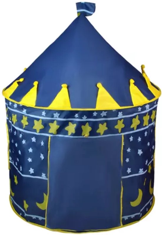 Kruzzel Koninklijke Tent voor Kinderen - Opvouwbaar en Veilig - 135x105 cm - Donkerblauw van Kruzzel — afbeelding 2