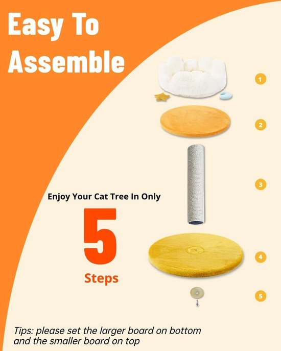 Happi N Pets Cloud – Árbol para gatos, torre para gatos de varios