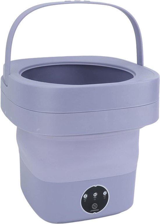 Mini lave-linge portable pliable 65 litres - Lave-linge électrique avec centrifugeuse - Compact et automatique - Violet - Mini lave-linge