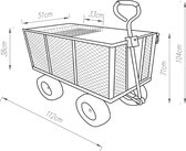Bol.com Bolderkar Corropoli 112x51x71 cm zwart en geel pro.tec aanbieding