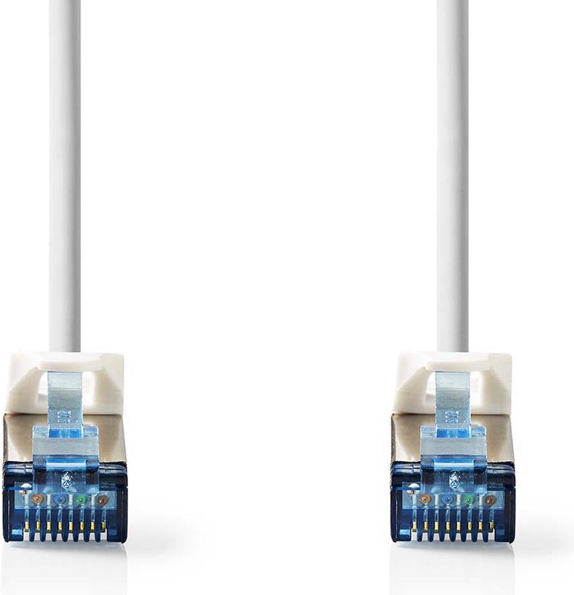Nedis CAT6a netwerkkabel - S/FTP - RJ45 Male - RJ45 Male - 10.0 m - Snagless - Rond - LSZH - Wit - Label