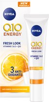 NIVEA Q10 Energy Crème Contour des Yeux Anti-Rides - Crème Contour des Yeux à la Vitamine C et E - Crème Anti-Cernes et Poches - Crème Contour des Yeux - 15 ml