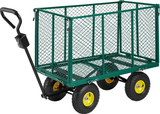 tectake® Bolderwagen met opklapbare zijwanden - Handwagen en transportwagen - Belastbaar tot 544 kg - Transportkar, trolley, strandwagen van Tectake — afbeelding 3