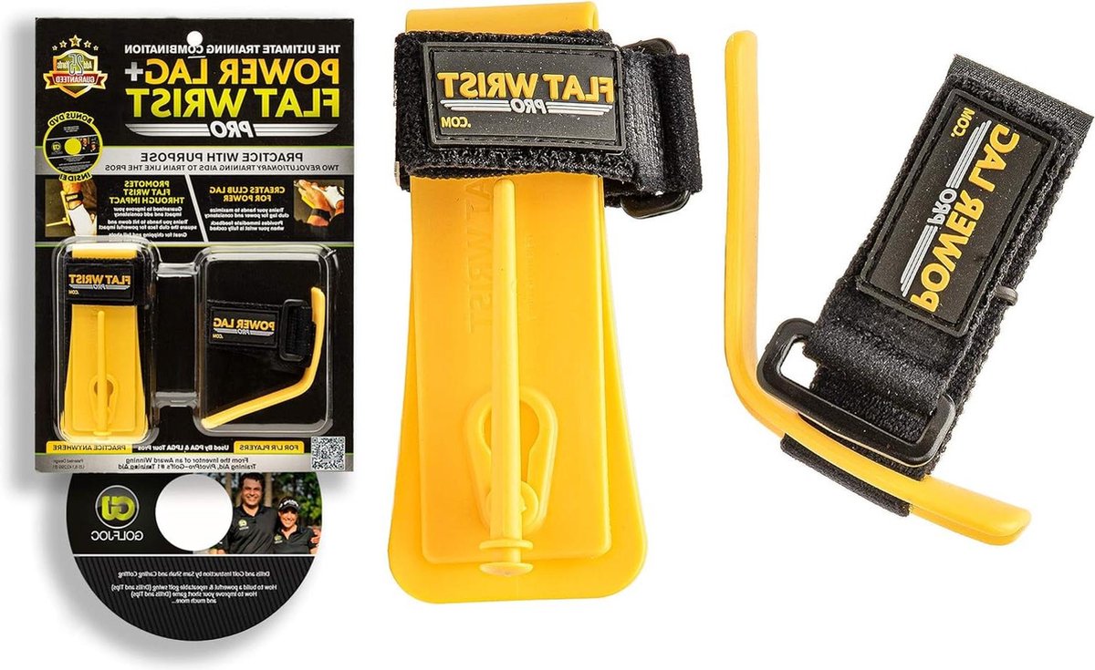 Trainingshulpmiddelen voor golfswing - Lag Trainer en Flat Pols Trainer voor slicen en volledige swing