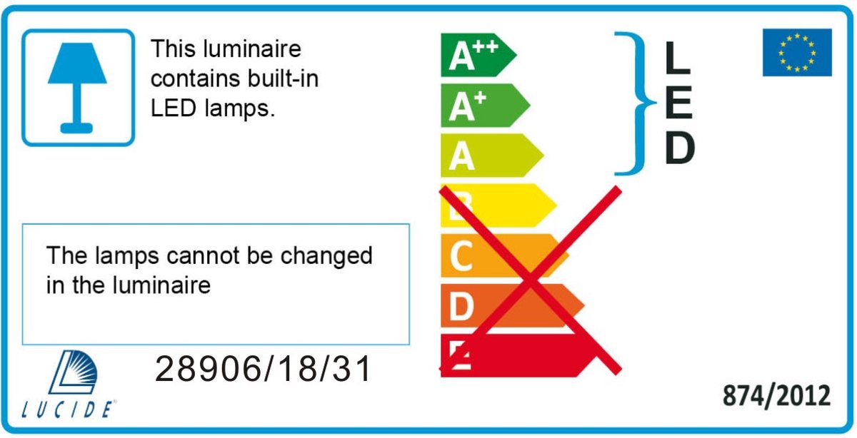 Lucide BRICE-LED Einbaustrahler – 15W, 3000K Warmweiß, Dimmbar, IP40, Weiß (16,8 X 16,8 Cm)