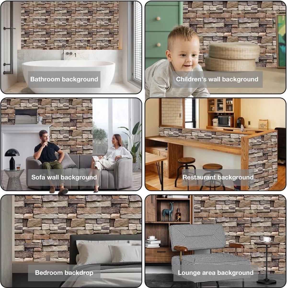 10 Stuks 3D-wandpanelen, 30cm Dekking, Afdrukbare Behangsticker Met Zelfklevende Waterdichte Baksteen Pe Schuim Wandpanelen Peel En Stick Voor Interieur