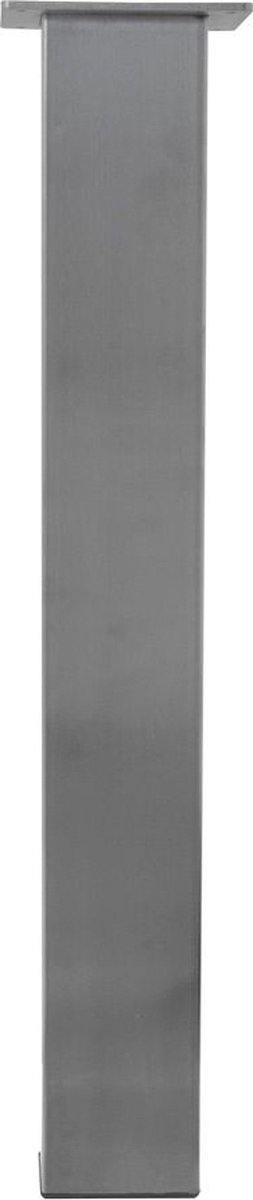 IVOL RVS Geborsteld Tafelpoot Vierkant - Zilver - 100 x 100 x 720 mm