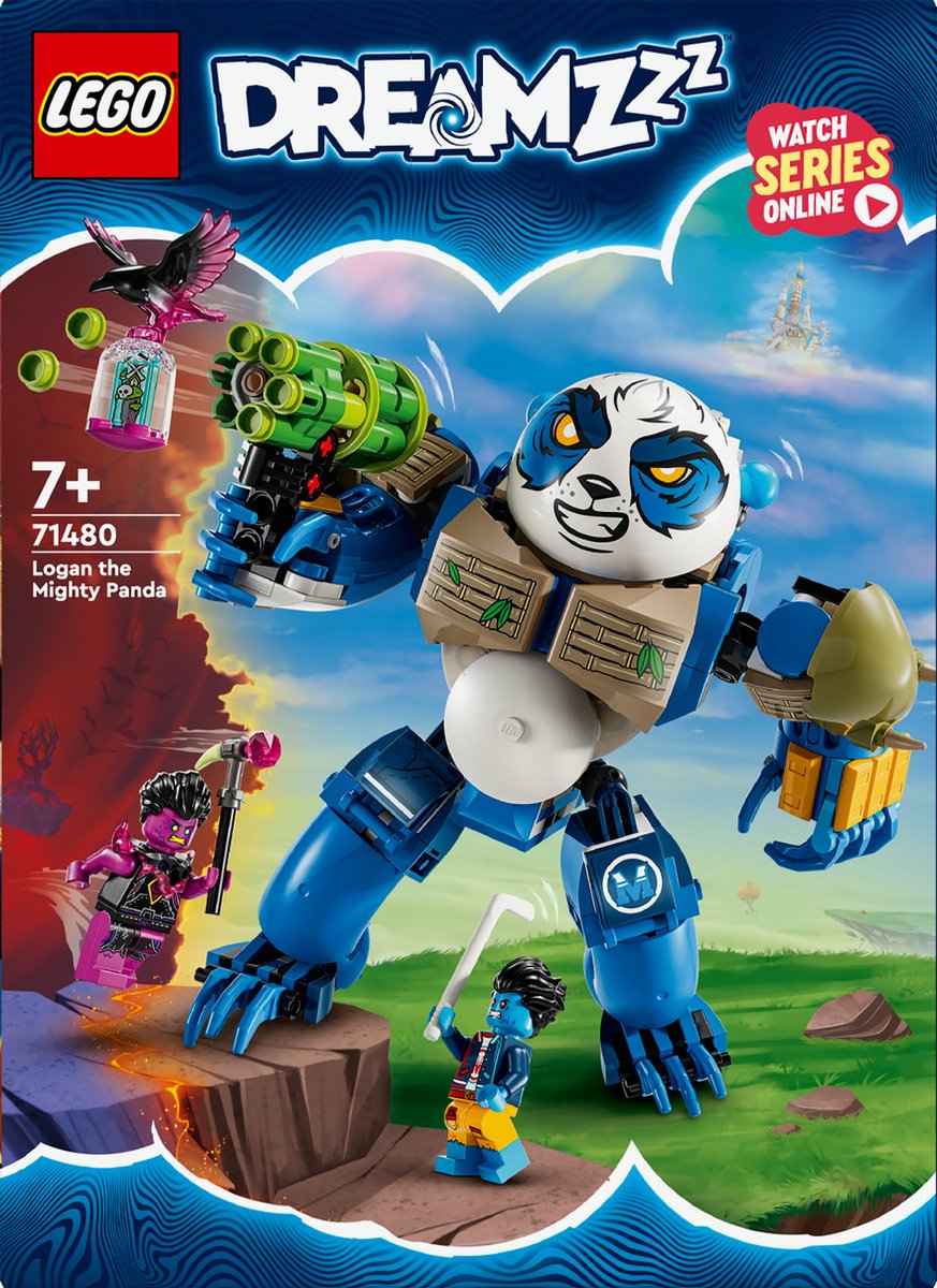 LEGO® DREAMZzz™ Logan de machtige panda speelgoed met minifiguren, herbouwbare dierenspeelset voor jongens en meisjes, cadeau voor kinderen vanaf 7 jaar 71480 — cadeau in Spellen & Speelgoed - foto 8