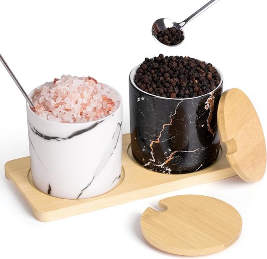 thumbnail: Puckator Zout & Peper Set - Keramische Vleermuis Vorm, Leuk Keukengerei Voor Kruiden