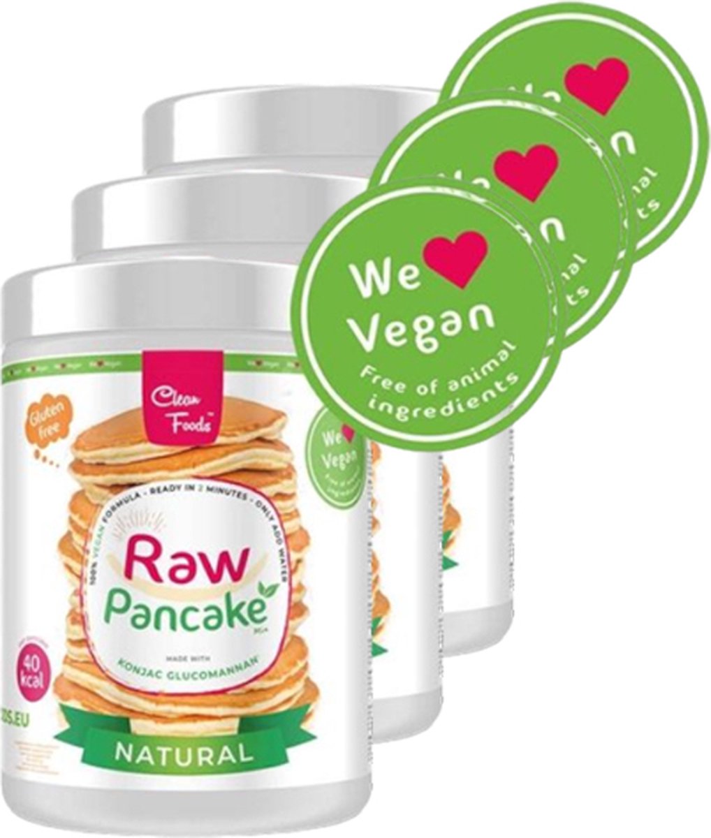 Clean Foods | Raw Pancake Vegan | Naturel | 3 stuks | 3 x 425 gram