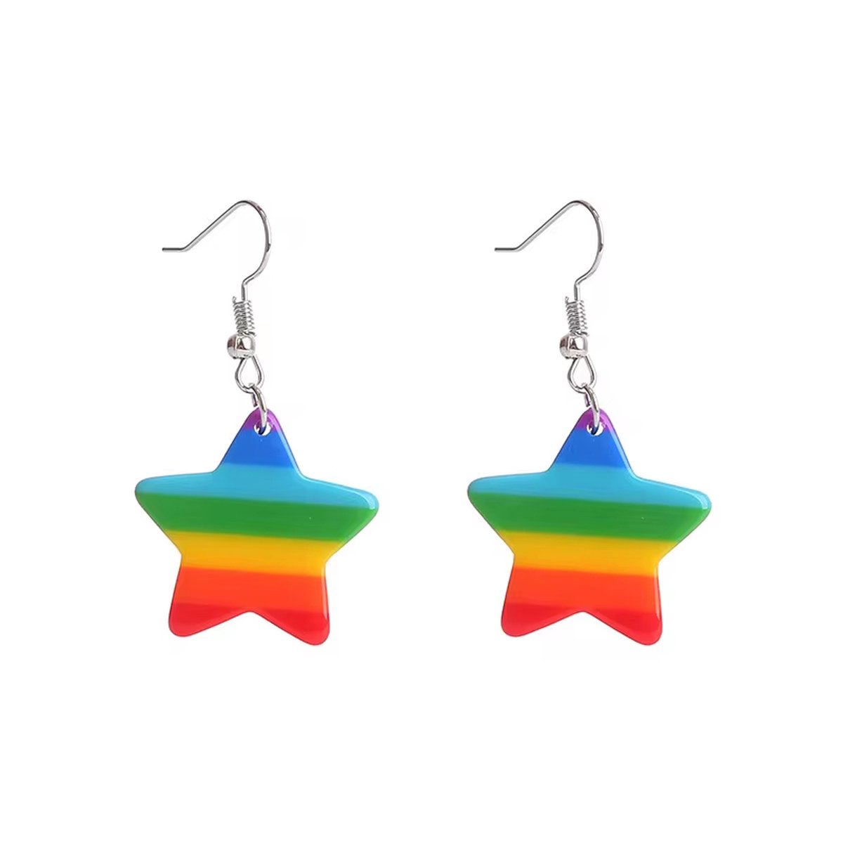 Regenboog Oorbellen Stars - Pride Oorbellen