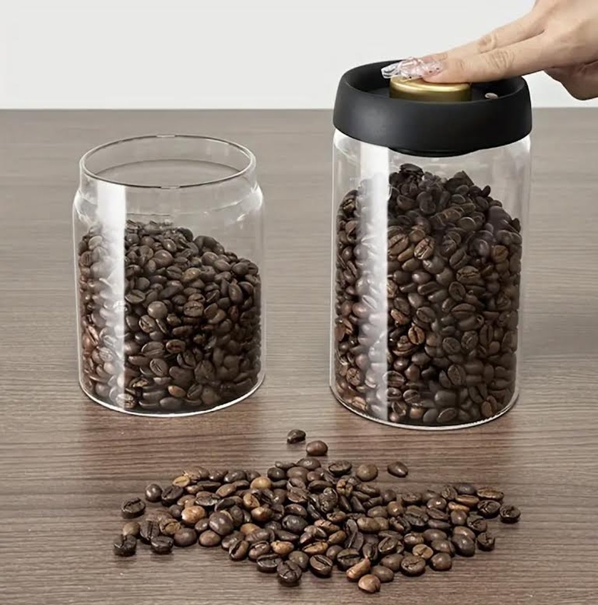 ULTRA JARS Ultraviolet glazen pot met brede opening en zwart