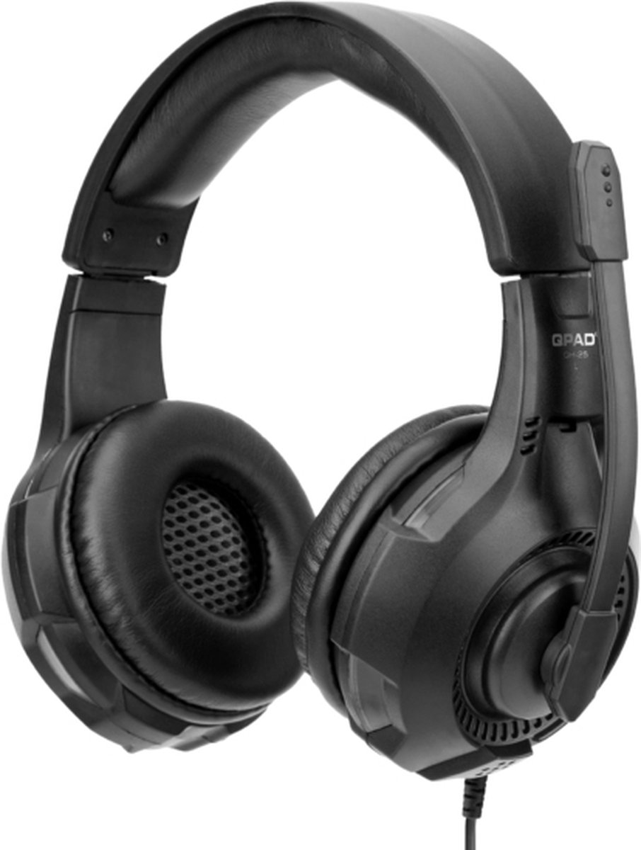 QPAD QH-25 Headset Hoofdband Zwart