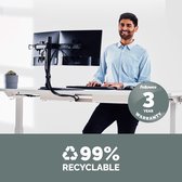 Bol.com Fellowes Seasa monitor arm - dubbel 2 schermen - vrijstaand - zwart aanbieding