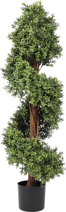 Foto: Kunst buxus spiraal 125cm kunst buxus struik voor buiten buxus spiraal plant kunstplant voor buiten uv bestendige kunstplant