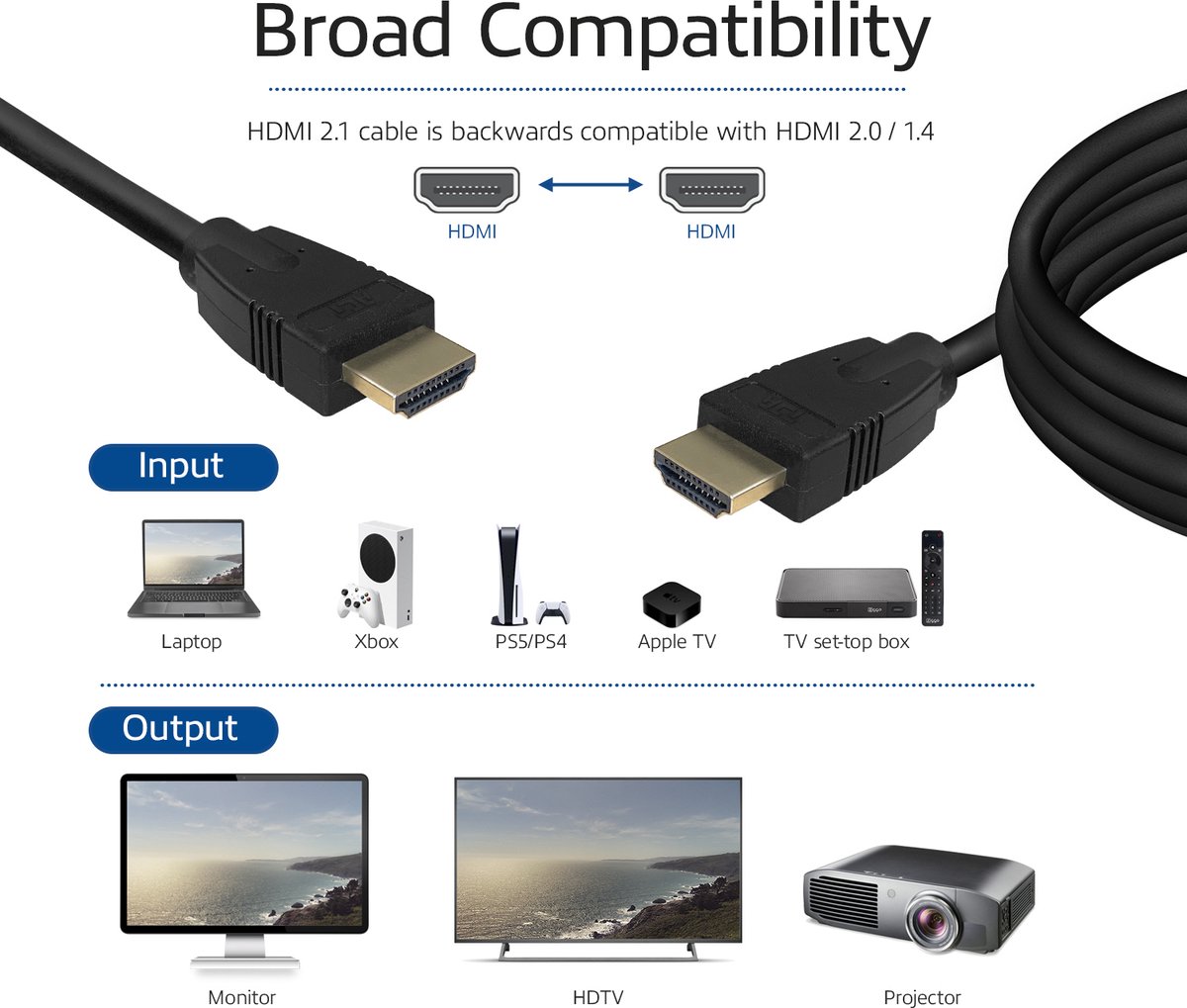 ACT AK3909 | HDMI 2.0 Kabel | 2 Meter | 8K, 120Hz