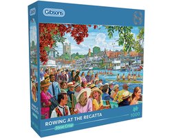 Gibsons - Rowing at the Regatta (door Steve Crisp) - 1000 stukjes 68×49cm (b×h) - Legpuzzel voor volwassenen