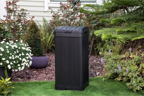 Keter Baltimore - Prullenbak 125 liter - Hoogte: 87,4 cm - Zwart van Merkloos	 — afbeelding 5