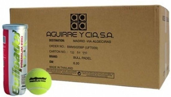 Bullpadel Premium Pro Padelballen Doos Rood