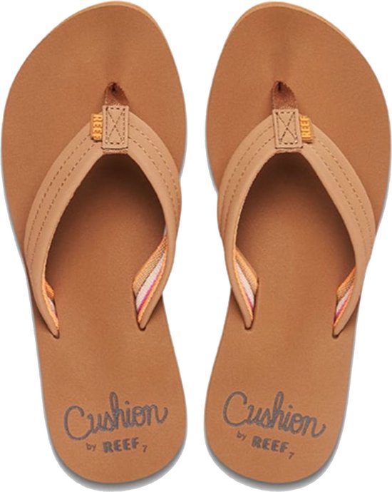 Reef Cushion Breezetan/Smoothie Dames Slippers - Cognac - Maat 36