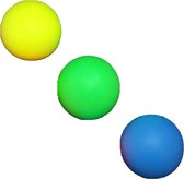 Stressbal 3 Stuks – Ø 6 cm - Medium Density - Blauw & Groen & Geel
